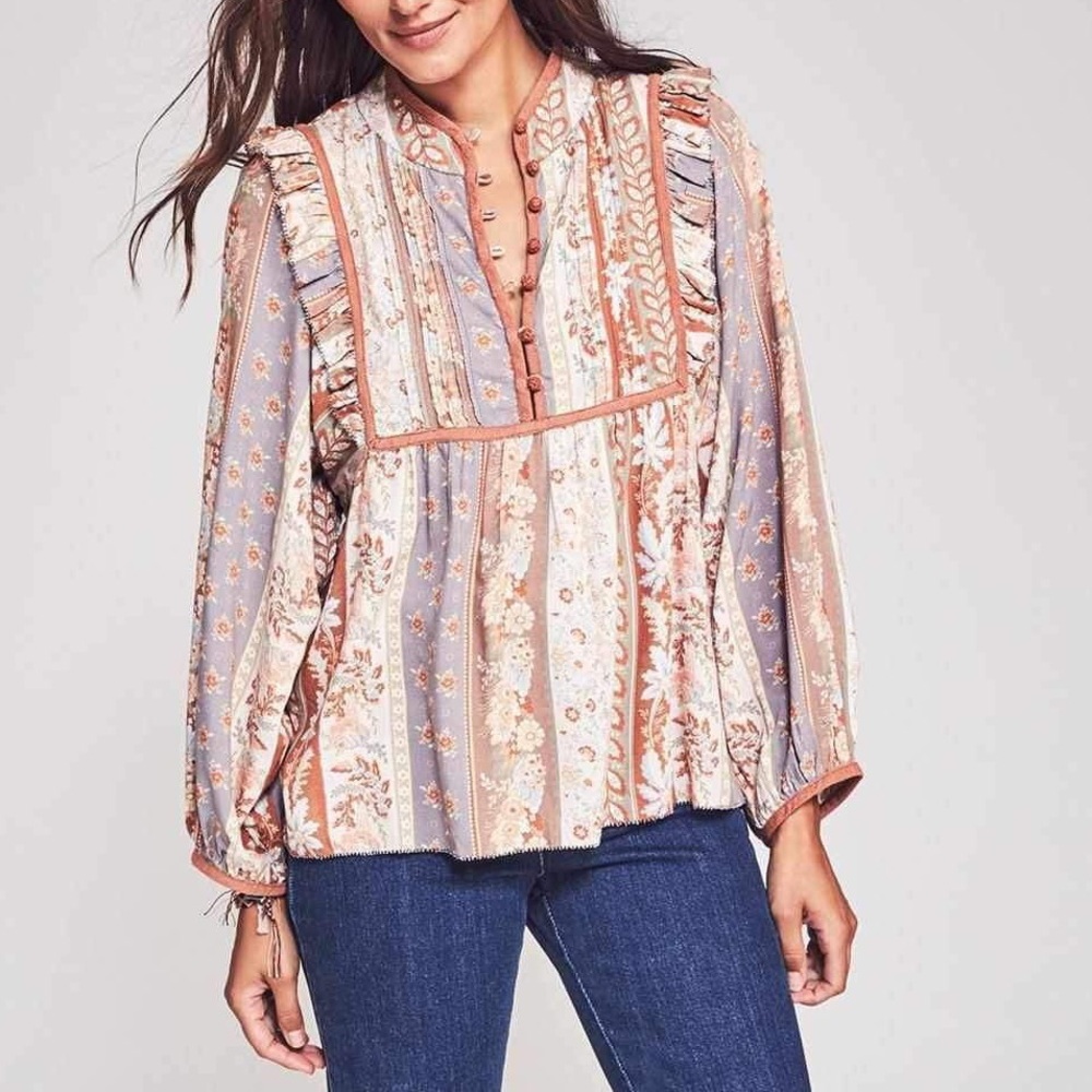 NWT Faherty Sparrow Blouse in Ashford Print